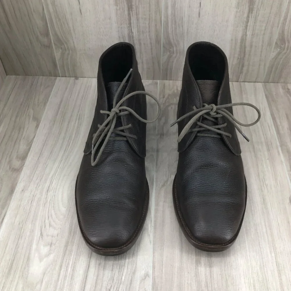 Trent Nathan Ankle Boots Mens EU 41 Bath Brown Leather Lace Up Chukka Boots